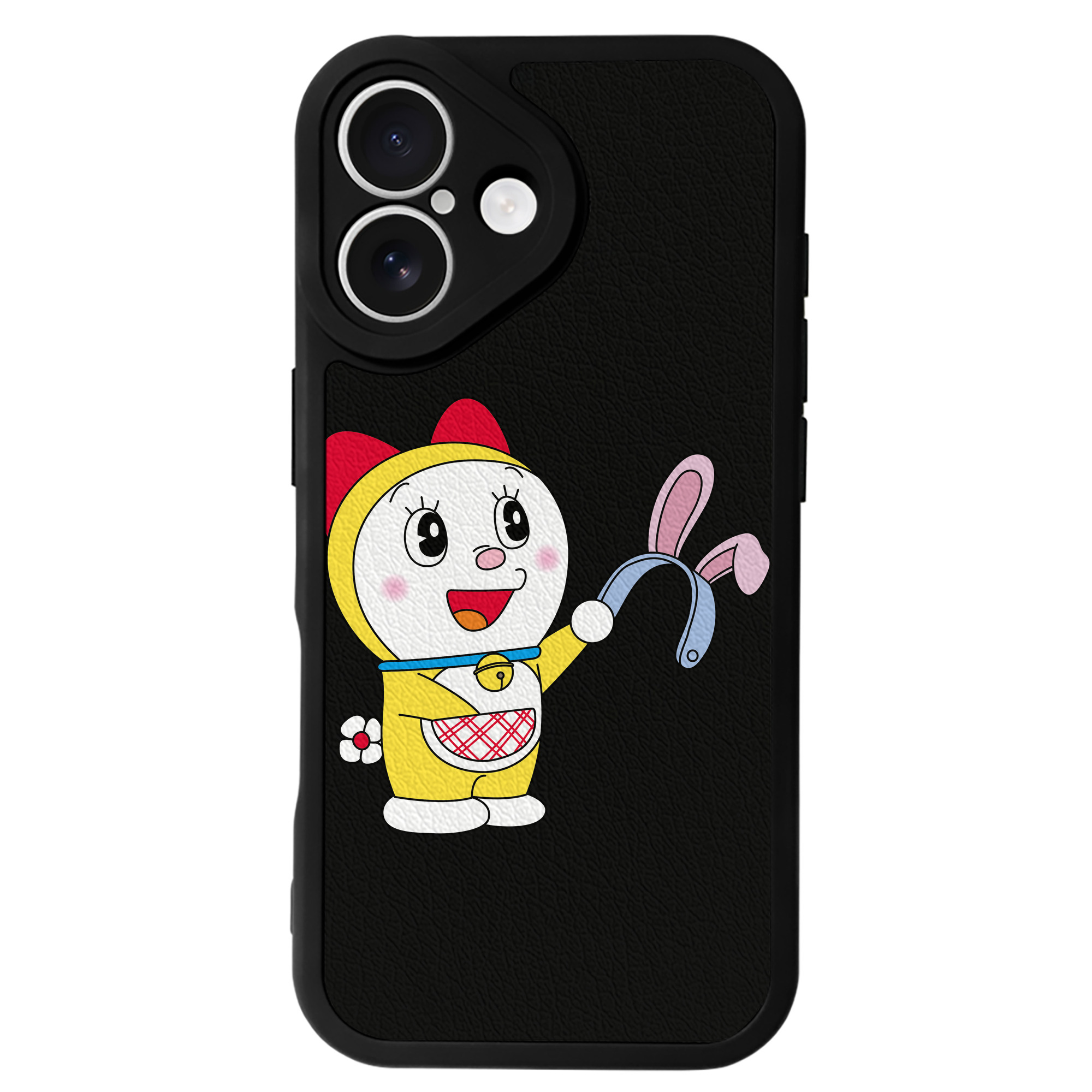 （画像用） ドラえもん ドラミ Doraemon Dorami 【iPhone 16シリーズ対応】シリコンスマホケース（レザー調） 材質：シリコン